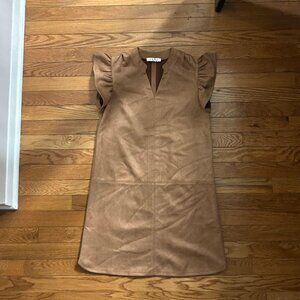 NEW WITHOUT TAGS THML TAN SUEDE DRESS SIZE XS